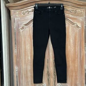 7 For All Mankind Black Skinny Jeans